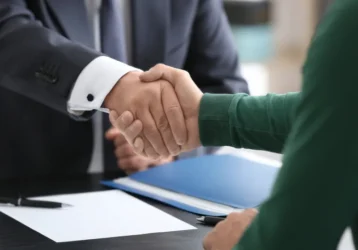Handshake sealing a business agreement